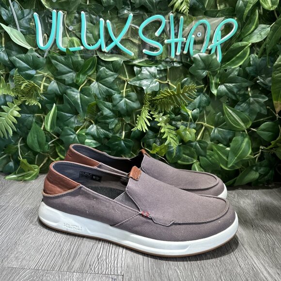 KURU PACE KURUCloud Boat Shoe Lightweight Slip On Jet Black/ Walnut US SZ 11 main image 7